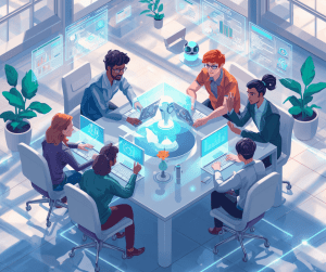 Team meeting.
